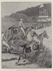 Die Armee-Punkt-zu-Punkt-Rennen im Belvoir-Tal, Leicestershire